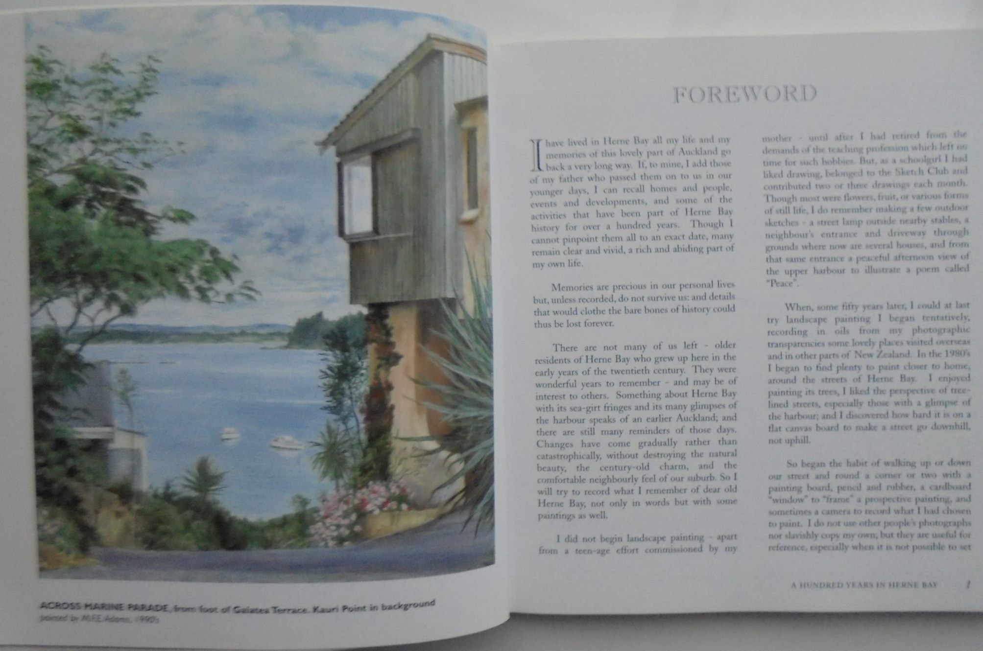 A Hundred Years in Herne Bay: Memories of a unique corner of Auckland. by Marjory F. E. Adams.