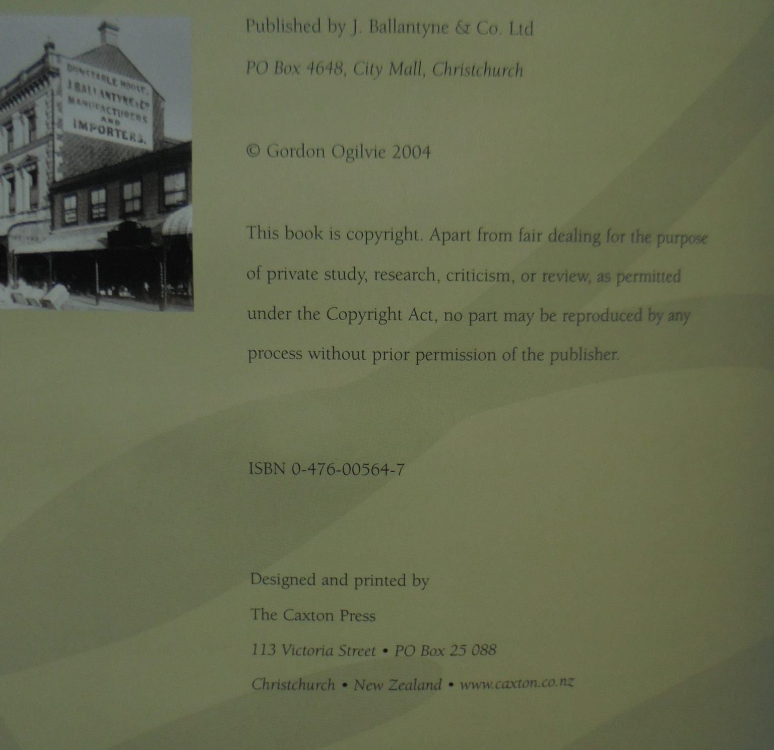 BALLANTYNES: The Story of Dunstable House 1854 - 2004. SIGNED & Inscribed BY Gordon Ogilvie