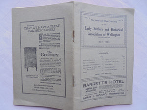 Early Settlers and Historical Association of Wellington - Volume 2 May 1923